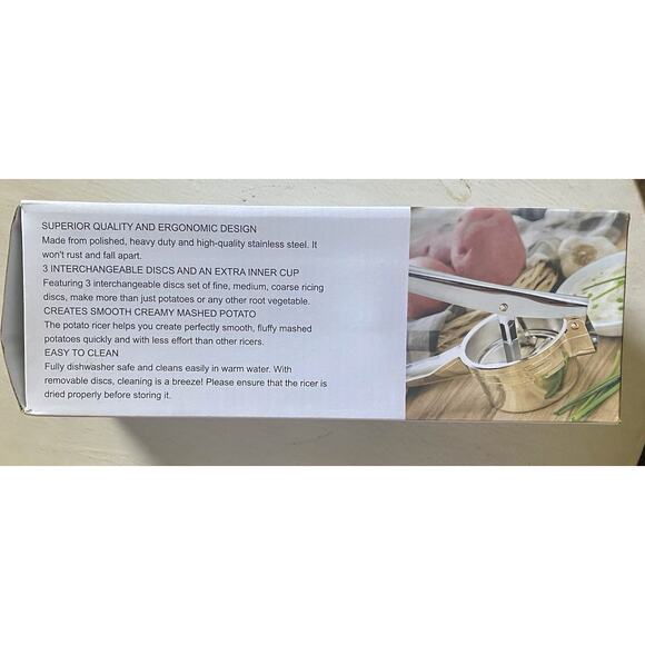 Potato Ricer with Interchangeable Discs, Stainless Steel Potato Ricer - Picture 2 of 3